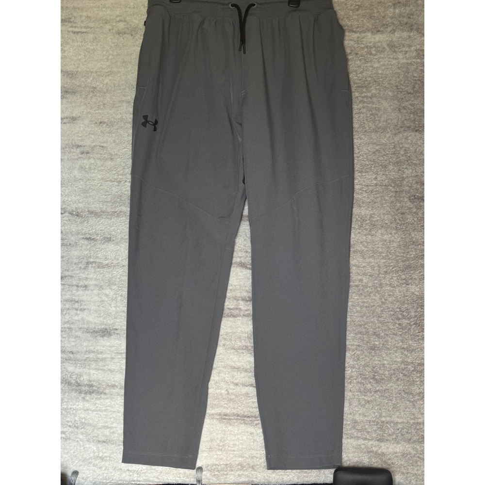Under Armour Mens XL Gray Tapered Activewear Training Pants 1373863-012